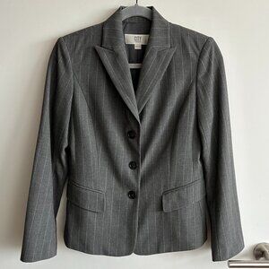 DKNY Gray Pinstriped Y2K Blazer – Size 4P